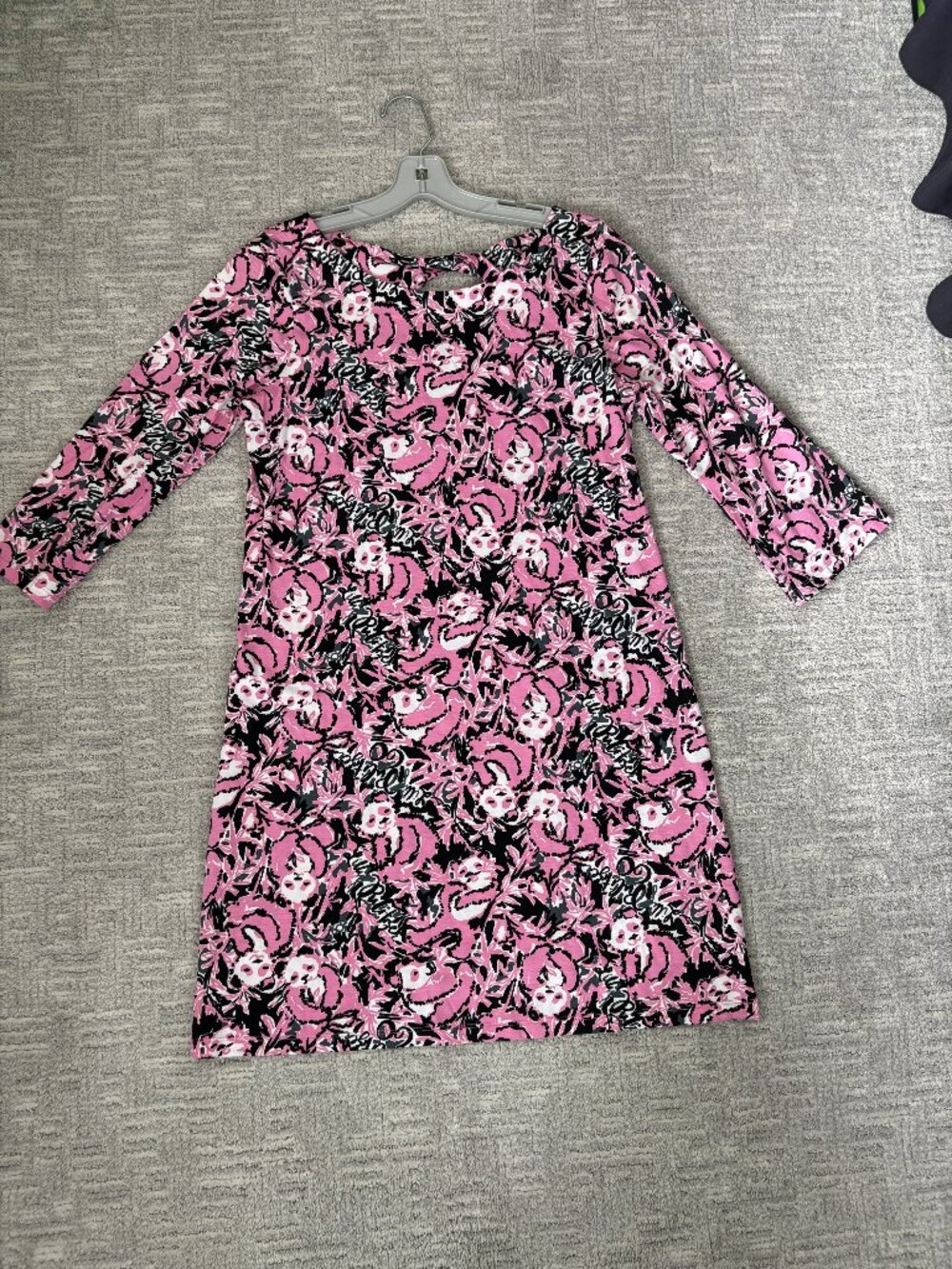 Lilly Pulitzer Bay Dress Hibiscus Pink Hangin w/ My Boo Pima Cotton Shift